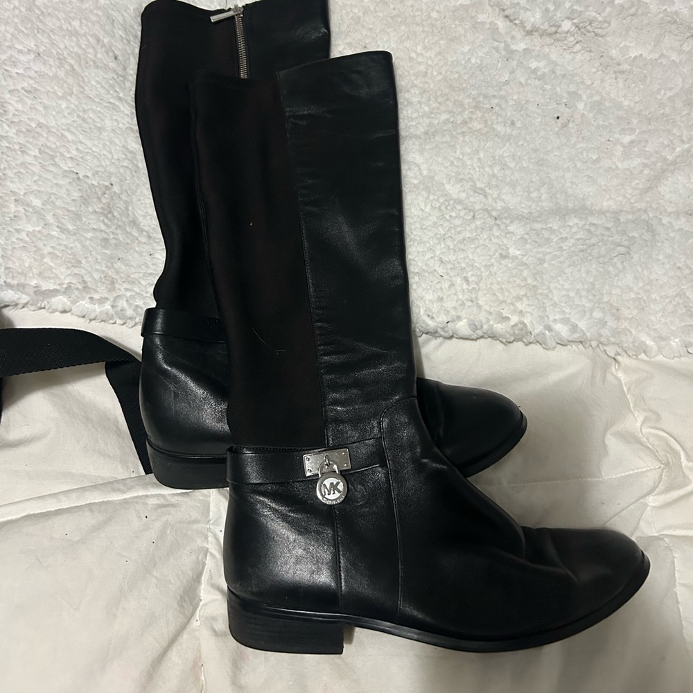 Michael kors leather stretch boots